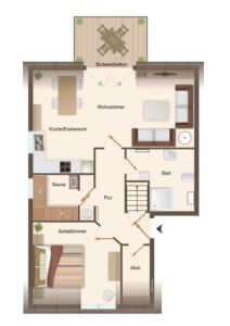 Ferien-Albatros: Grundriss 1. Obergeschoss